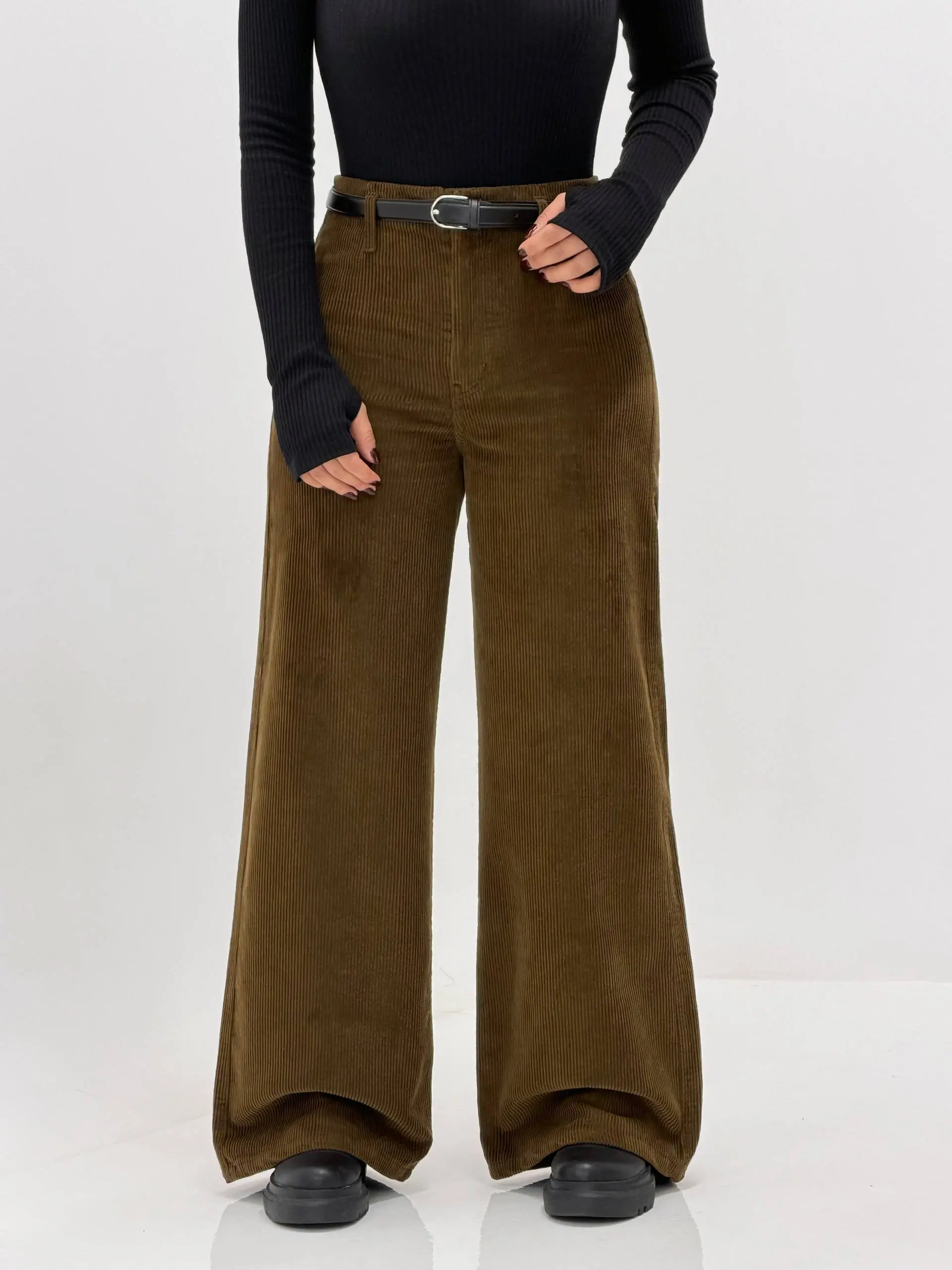 3952-شلوار کبریتی واید لگ